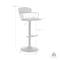 Armen Living Nash Adjustable Black Wood Bar Stool in Gray Faux Leather with Black Metal LCNABABLKGRY - alternate 8